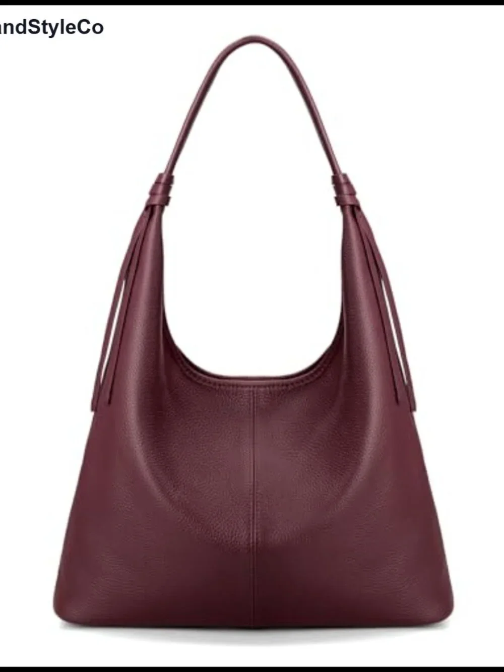 Genuine Leather Slouchy Hobo Purse Tassel Magnetic Closure Lightweight